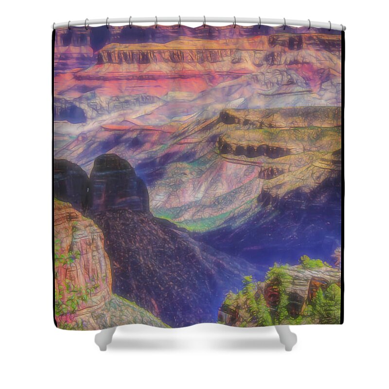 Grand Shower Curtain featuring the photograph Canyon Color by Will Wagner