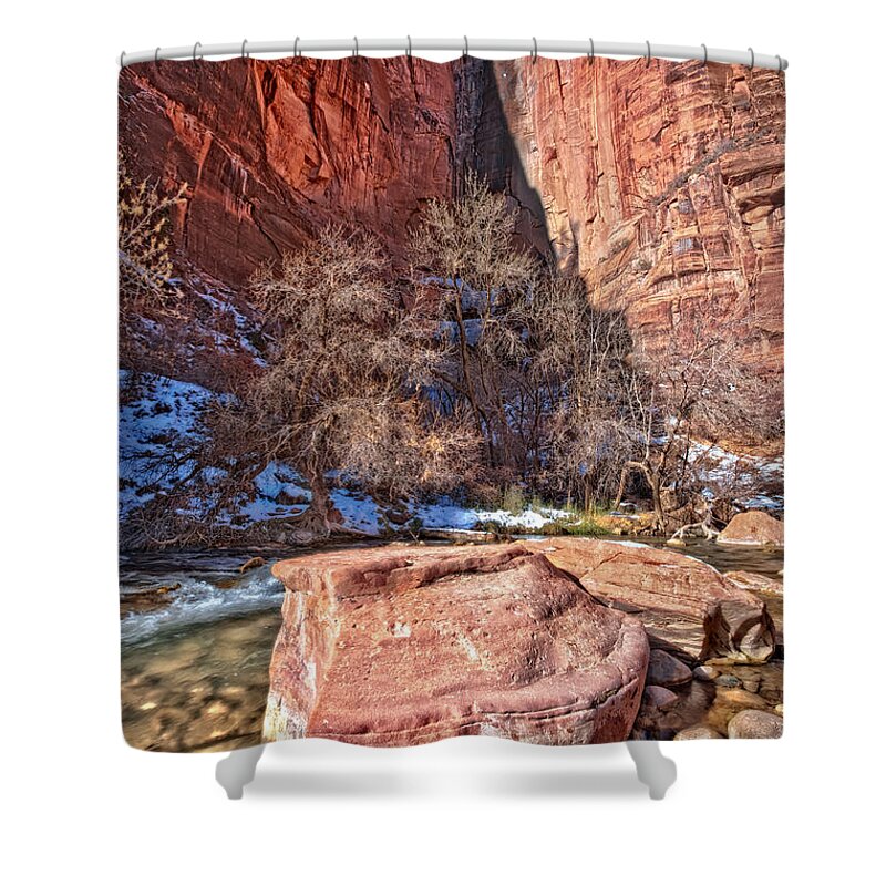 Christopher Holmes Photography Shower Curtain featuring the photograph Canyon Corner by Christopher Holmes