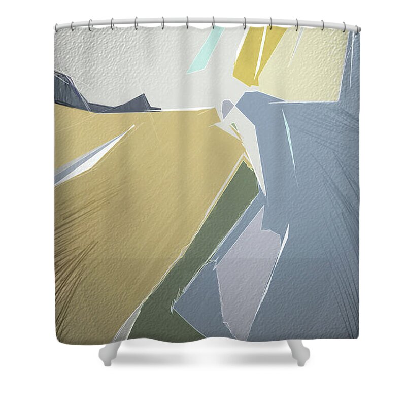 Abstract Shower Curtain featuring the digital art Canyon by Gina Harrison