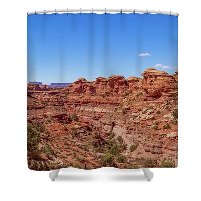 National Parks Shower Curtain featuring the photograph Canyonlands National Park - Big Spring Canyon Overlook by Brenda Jacobs
