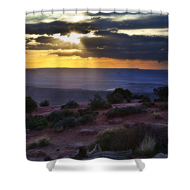 Utah Shower Curtain featuring the photograph Canyonlands Sunset by James Garrison