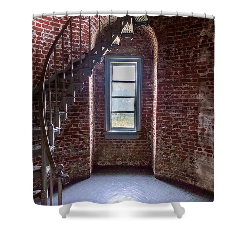 Lighthouse Shower Curtain featuring the photograph Cape Blanco Lighthouse by Mike Ronnebeck
