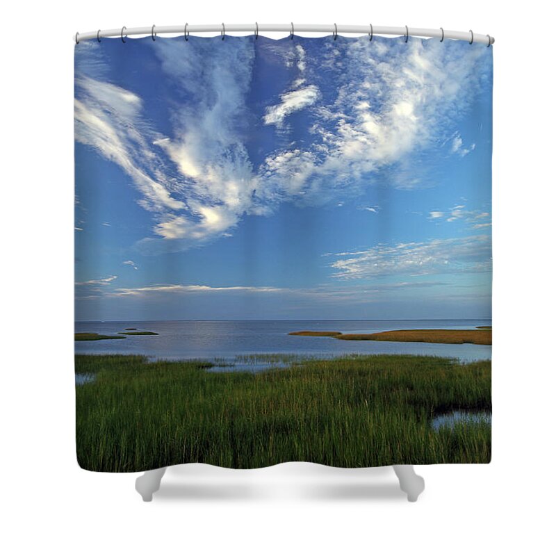 Paine's Creek Beach & Landing Shower Curtain featuring the photograph Cape Cod Bay by Juergen Roth