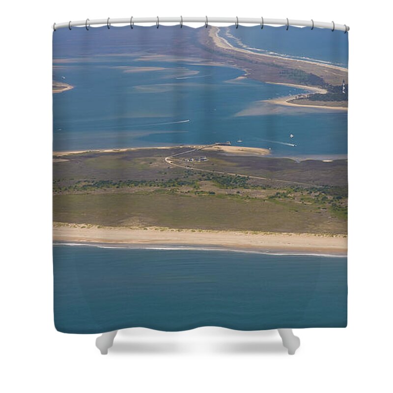 Harkers Island Shower Curtain featuring the photograph Cape Lookout Lighthouse Distance by Betsy Knapp