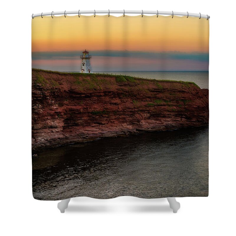 Cape Tryon Light Shower Curtain featuring the photograph Cape Tryon by Chris Bordeleau