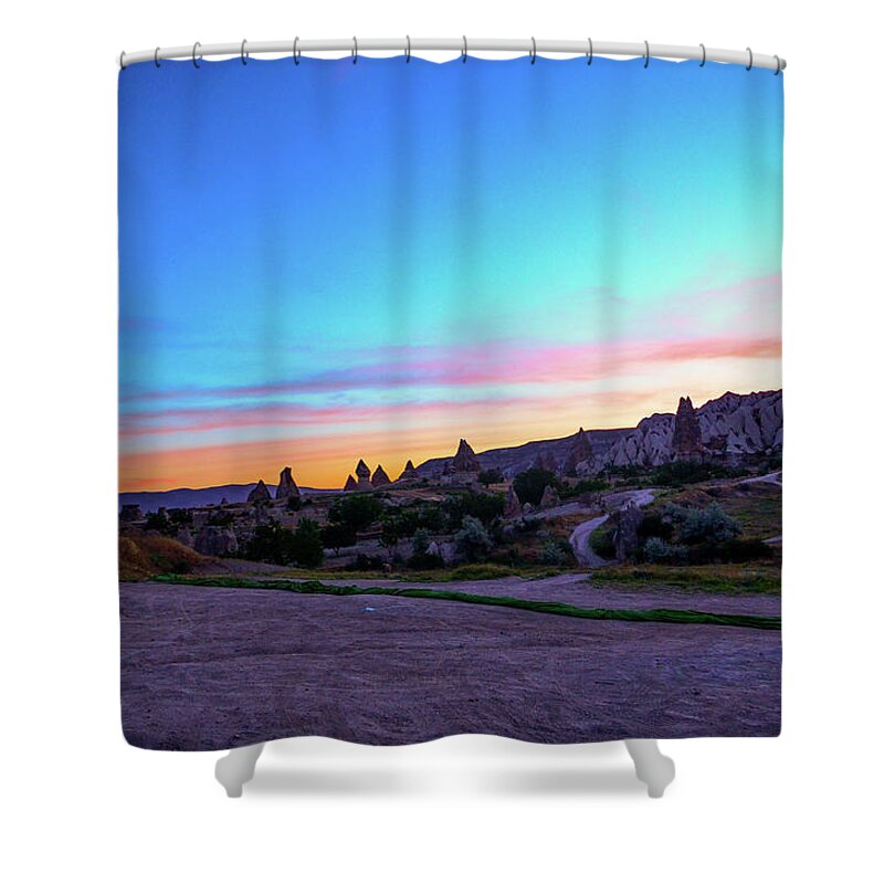 Cappadocia Shower Curtain featuring the photograph Cappadocia Evening by Aparna Tandon