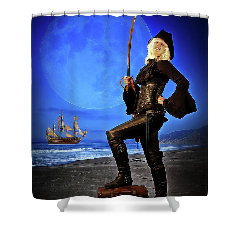 Pirate Shower Curtain featuring the photograph Captain Crystal by Jon Volden