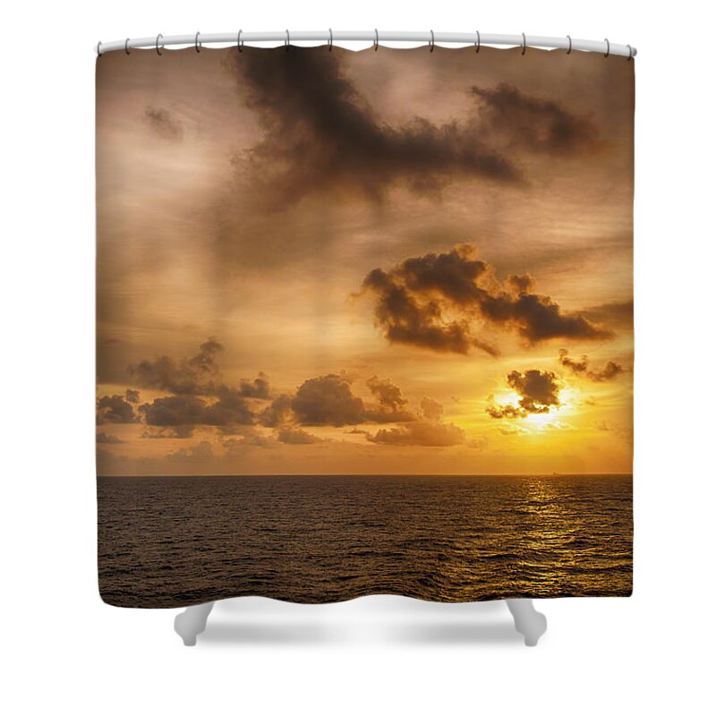 Caribbean Shower Curtain featuring the photograph Caribbean Sunrise by Mick Burkey