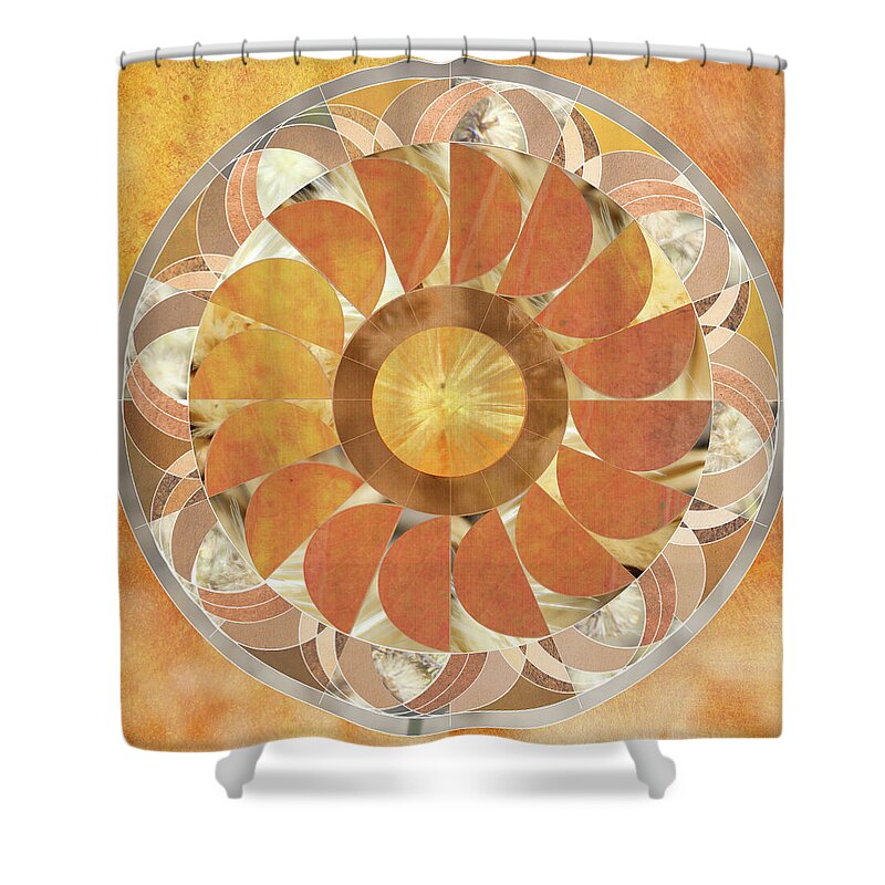 Photography Shower Curtain featuring the digital art Carmel Mandala by Terry Davis