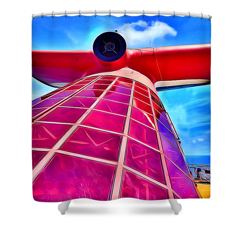 Carnival Pride Shower Curtain featuring the digital art Carnival Pride Stack by Stephen Younts