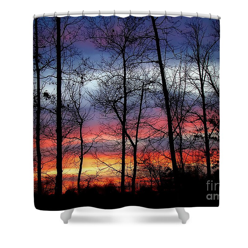 Sunset Shower Curtain featuring the photograph Carolina Sunset by Sue Melvin