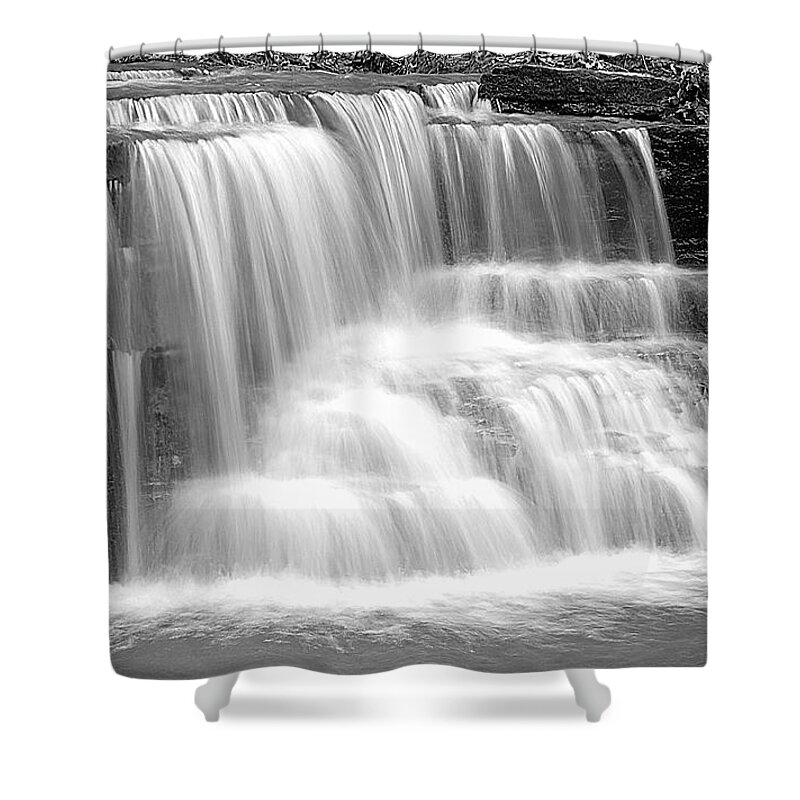Caron Falls Shower Curtain featuring the photograph Caron Falls by Larry Ricker