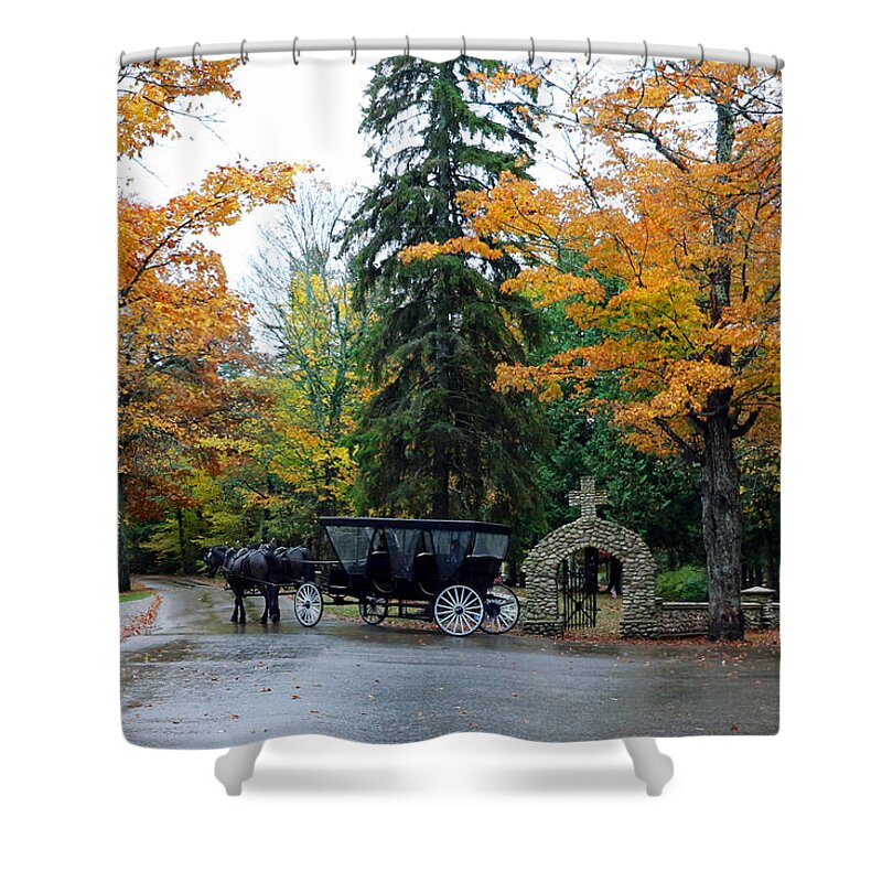 Mackinac Island Shower Curtain featuring the photograph Carriage Ride by Jackson Pearson