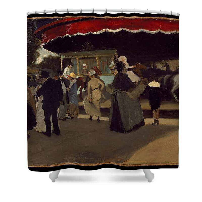 Carrousel Shower Curtain featuring the painting Carrousel by MotionAge Designs