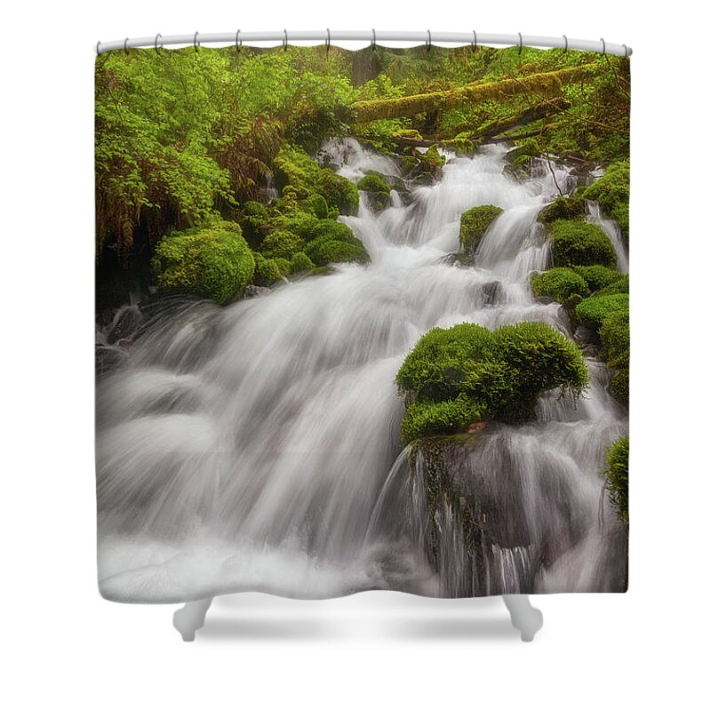 Water Shower Curtain featuring the photograph Cascade Dreaming by Darren White