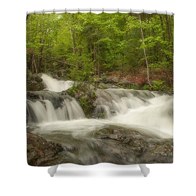Brook Falls Shower Curtain featuring the photograph Cascades on the Brooks Falls Trail by Brenda Jacobs