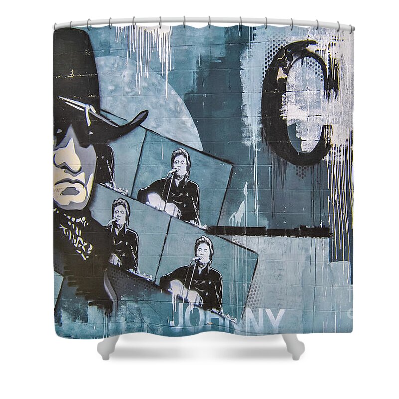 Johnny Cash Shower Curtain featuring the photograph Cash by Pamela Williams