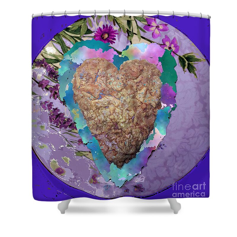 Heart Shower Curtain featuring the photograph Cashew Heart Cookie by Mars Besso