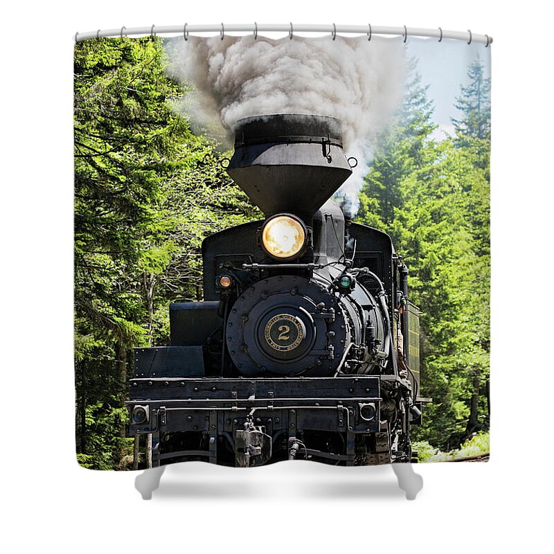 Train Shower Curtain featuring the photograph Cass Shay #2 by Deborah Penland