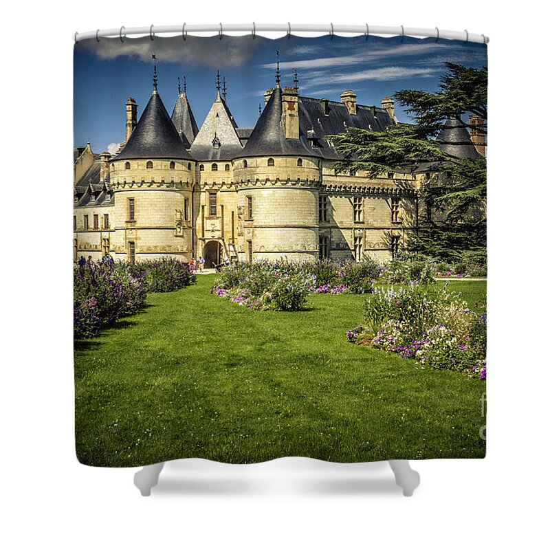 Chaumont Shower Curtain featuring the photograph Castle Chaumont with Garden by Heiko Koehrer-Wagner