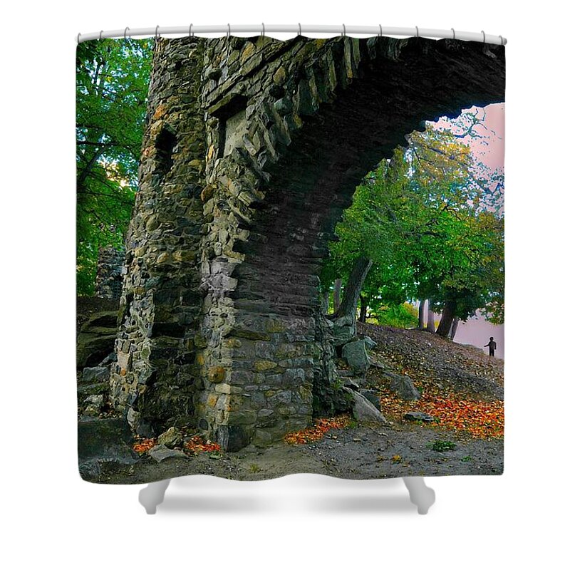 Stone Arch Shower Curtain featuring the photograph Castle Ramparts by Diana Angstadt