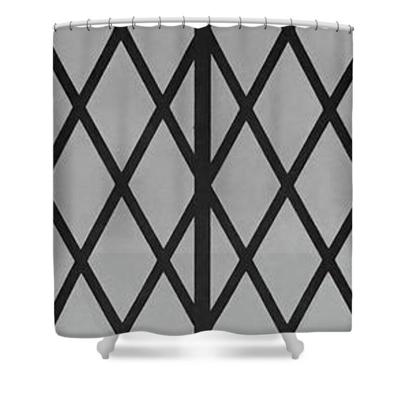 Window Shower Curtain featuring the photograph Castle Window Black and White by Aimee L Maher ALM GALLERY