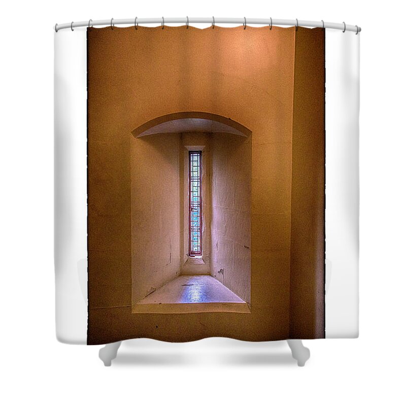 Cardiff Shower Curtain featuring the photograph Castle Window by R Thomas Berner