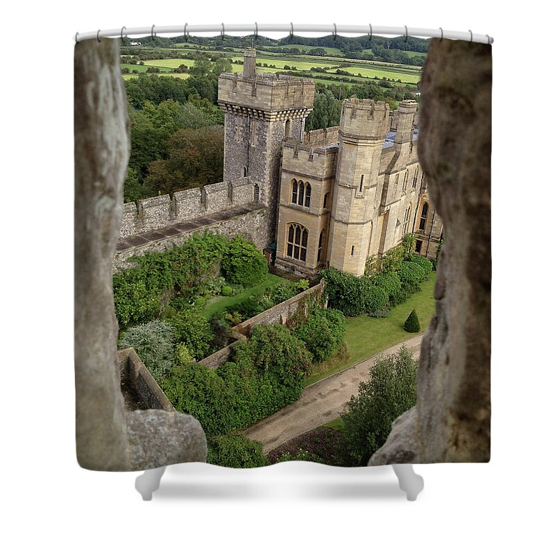 Photograph Shower Curtain featuring the photograph Castle Within a Frame by Nicole Parks
