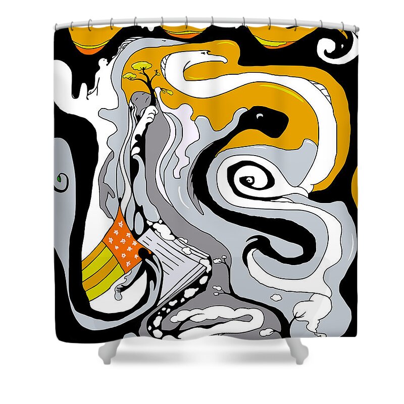 Dawn Shower Curtain featuring the drawing Catalyst by Craig Tilley