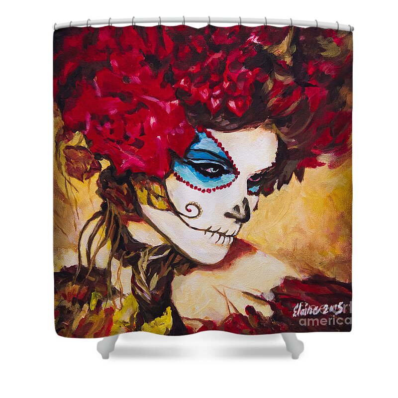Catarina Shower Curtain featuring the painting Catarina by Elaine Berger
