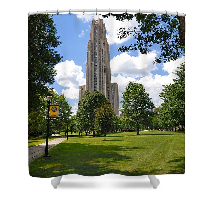 Allegheny County Shower Curtain featuring the photograph Cathedral of Learning University of Pittsburgh by Amy Cicconi