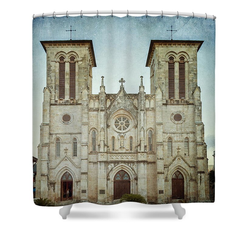 San Antonio Shower Curtain featuring the photograph Cathedral of San Fernando by Joan Carroll