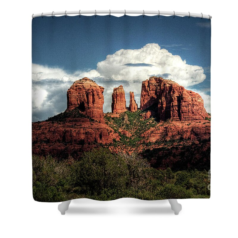 Arizona Shower Curtain featuring the photograph Cathedral Rock - Sedona by Saija Lehtonen