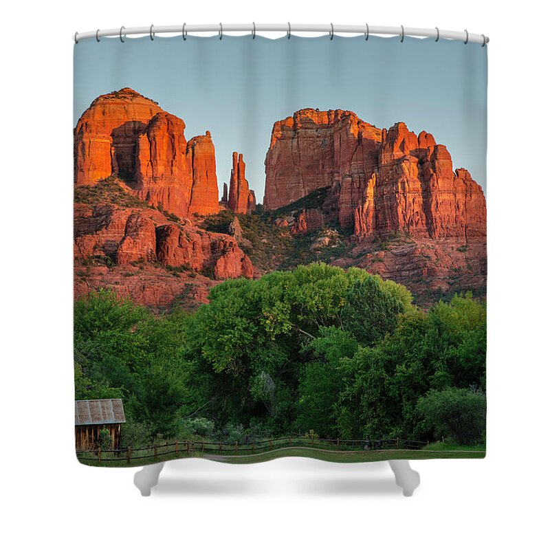 Arizona Shower Curtain featuring the photograph Cathedral Rock by John Roach