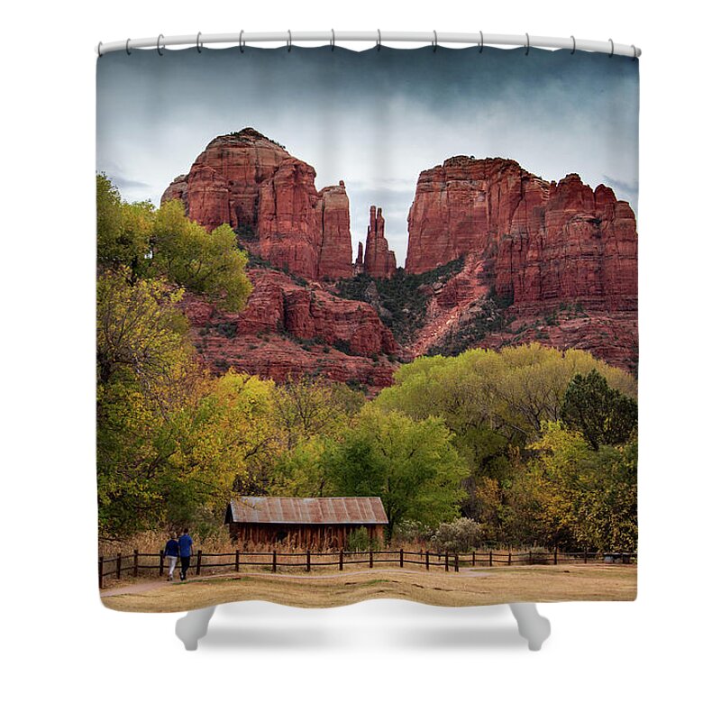 Cathedral Rock Shower Curtain featuring the photograph Cathedral Rock Overview by Paul LeSage