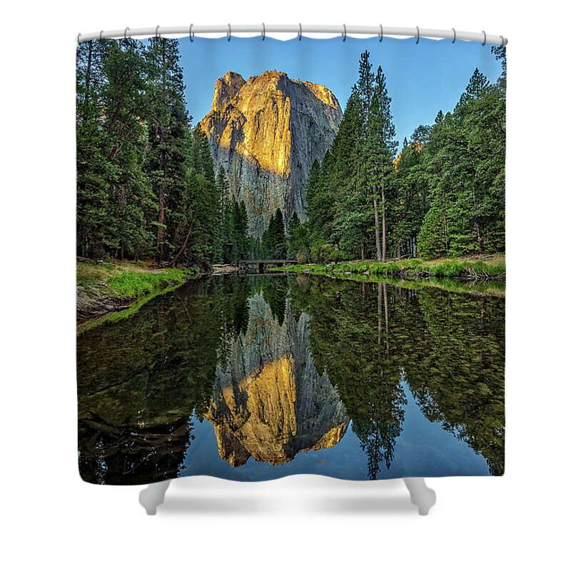 California Shower Curtain featuring the photograph Cathedral Rocks Morning by Peter Tellone
