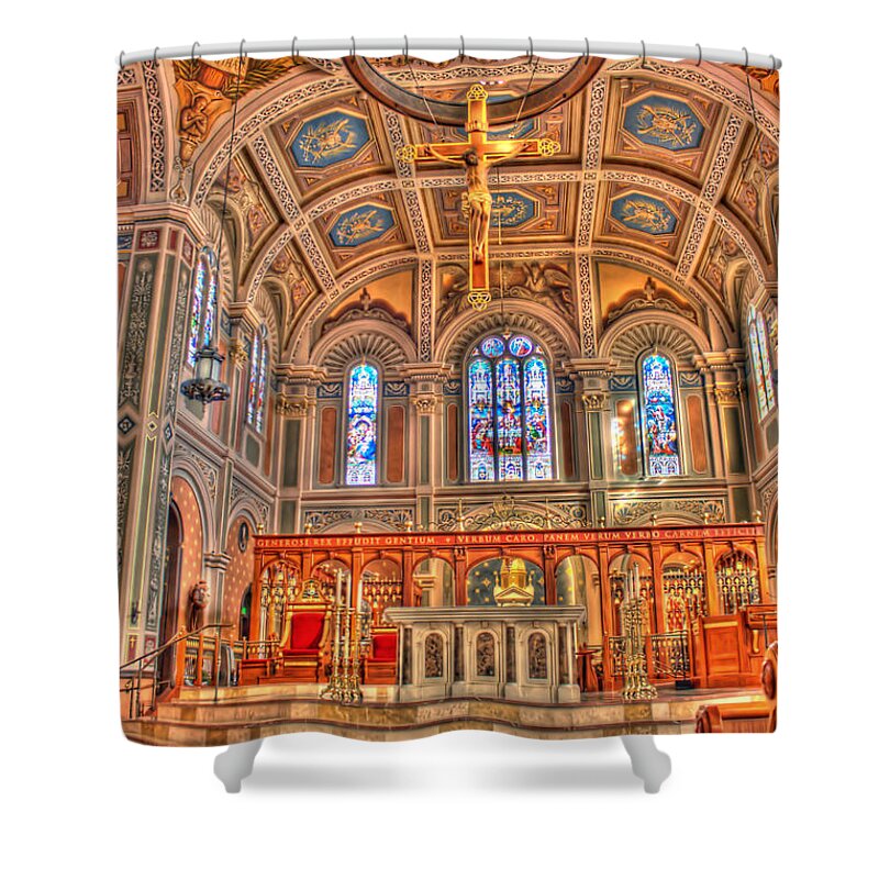 Hdr Shower Curtain featuring the photograph Catherdral Altar View by Randy Wehner