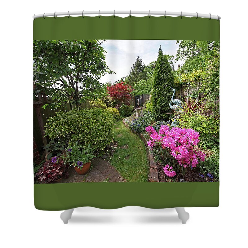 English Garden Shower Curtain featuring the photograph Cathy's Garden - A little Slice of England by Gill Billington