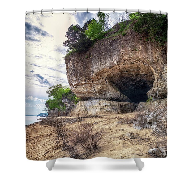 Cave In Rock Shower Curtain featuring the photograph Cave In Rock by Susan Rissi Tregoning