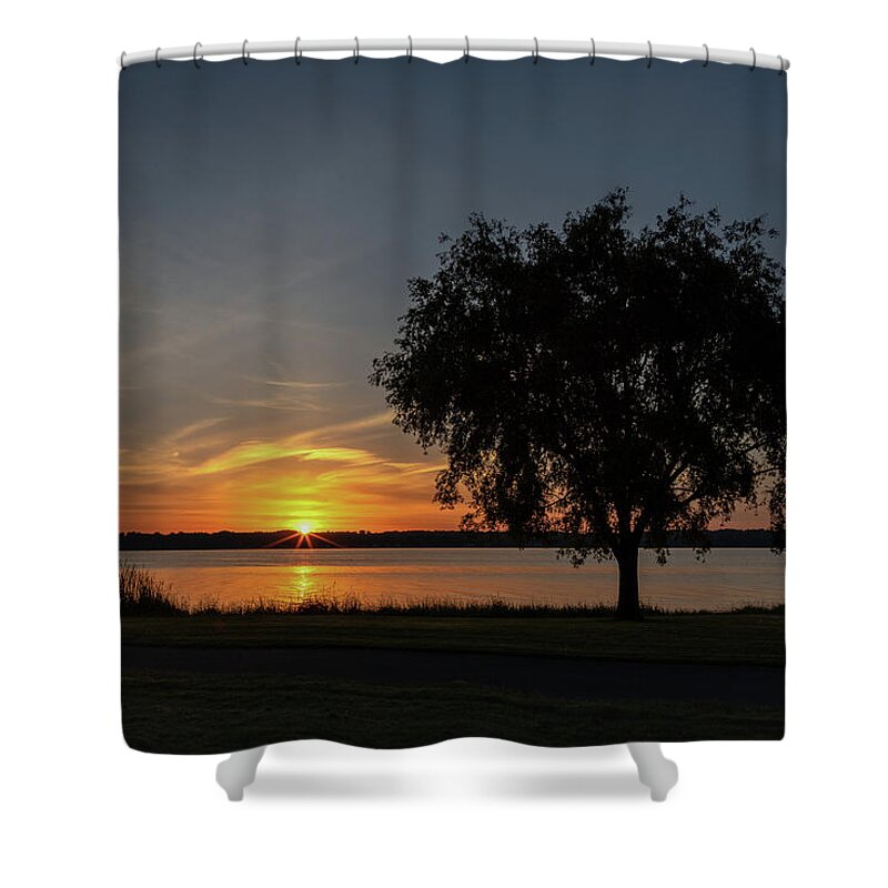 Sunrise Shower Curtain featuring the photograph Cayuga Lake Sunrise by Rod Best