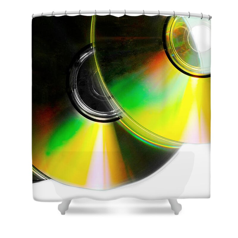 Cd Shower Curtain featuring the photograph CD Spectrum by Diana Angstadt