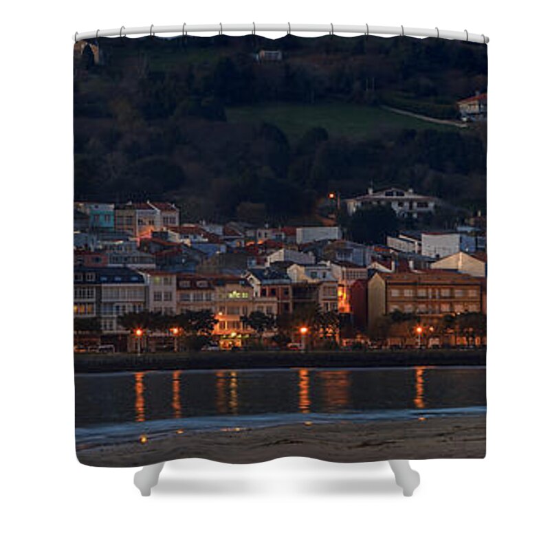 Cedeira Shower Curtain featuring the photograph Cedeira Town Panorama Galicia Spain by Pablo Avanzini