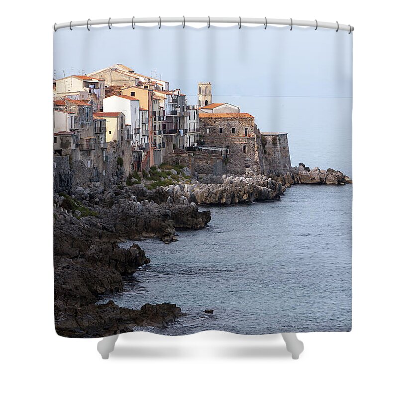 Cefalu Shower Curtain featuring the photograph Cefalu, Sicily Italy by Andy Myatt