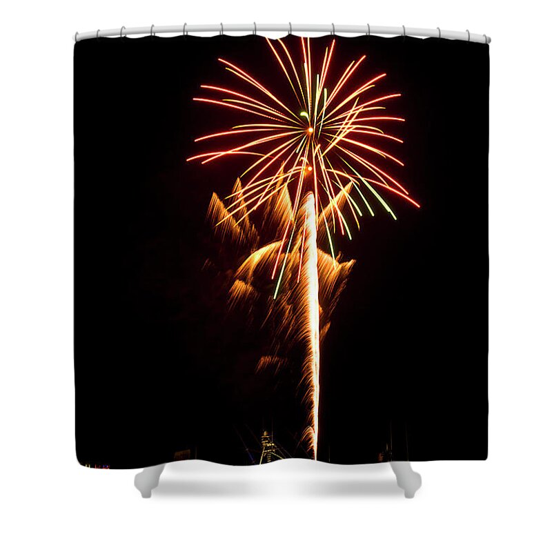 Fireworks Shower Curtain featuring the photograph Celebration Fireworks by Bill Barber