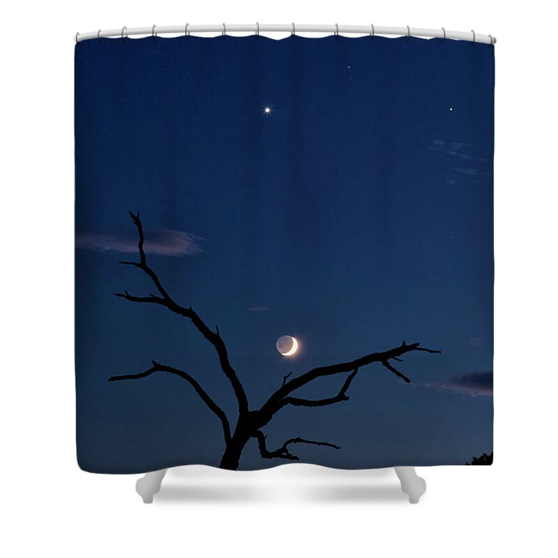 Celestial Shower Curtain featuring the photograph Celestial Alignment by Dianna Lynn Walker