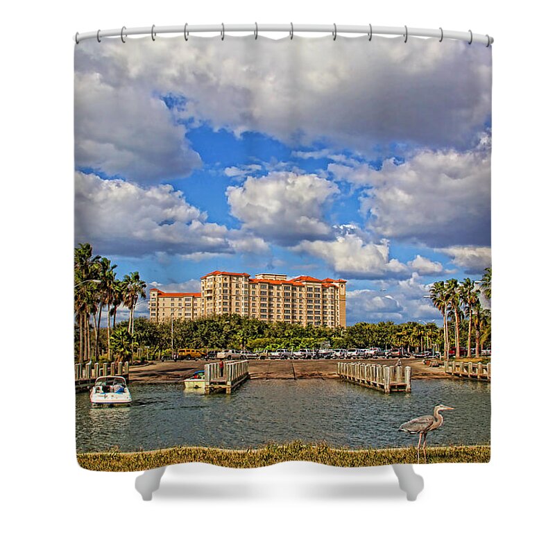 Hh Photography Of Florida Shower Curtain featuring the photograph Centennial Park Boat Ramp by HH Photography of Florida