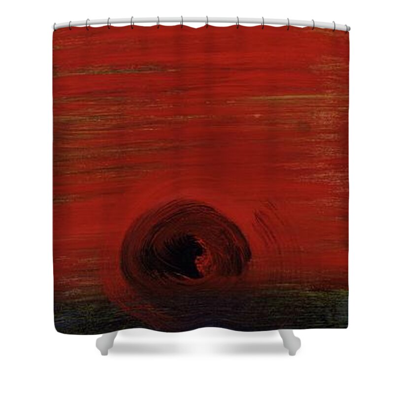 Abstract Shower Curtain featuring the painting Centered in Love by Angela Bushman
