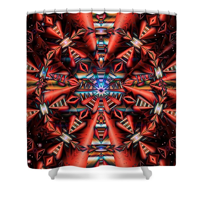 Gradient Shower Curtain featuring the digital art Centered by Ron Bissett