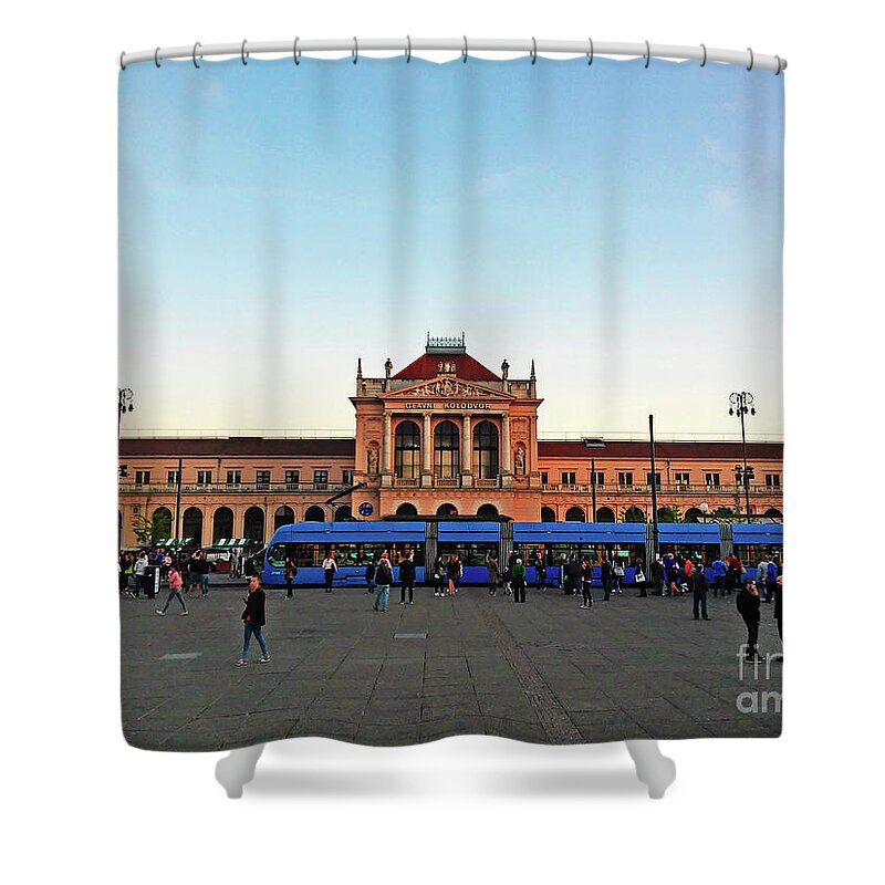 Central Station Shower Curtain featuring the photograph Central Station Zagreb Croatia by Jasna Dragun