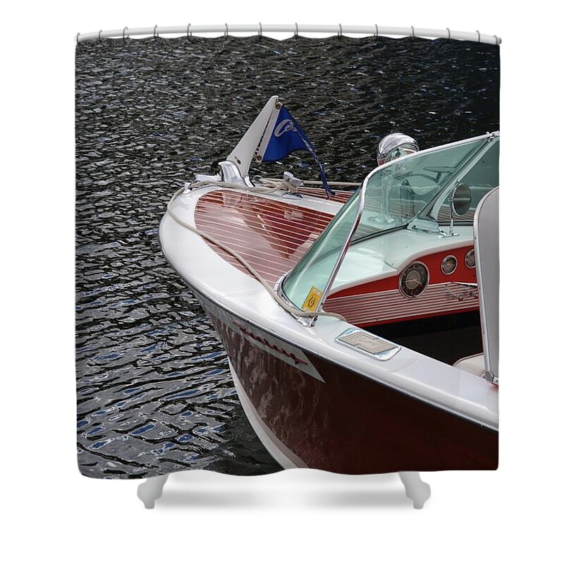 Boat Shower Curtain featuring the photograph 1950's Coronado by Neil Zimmerman
